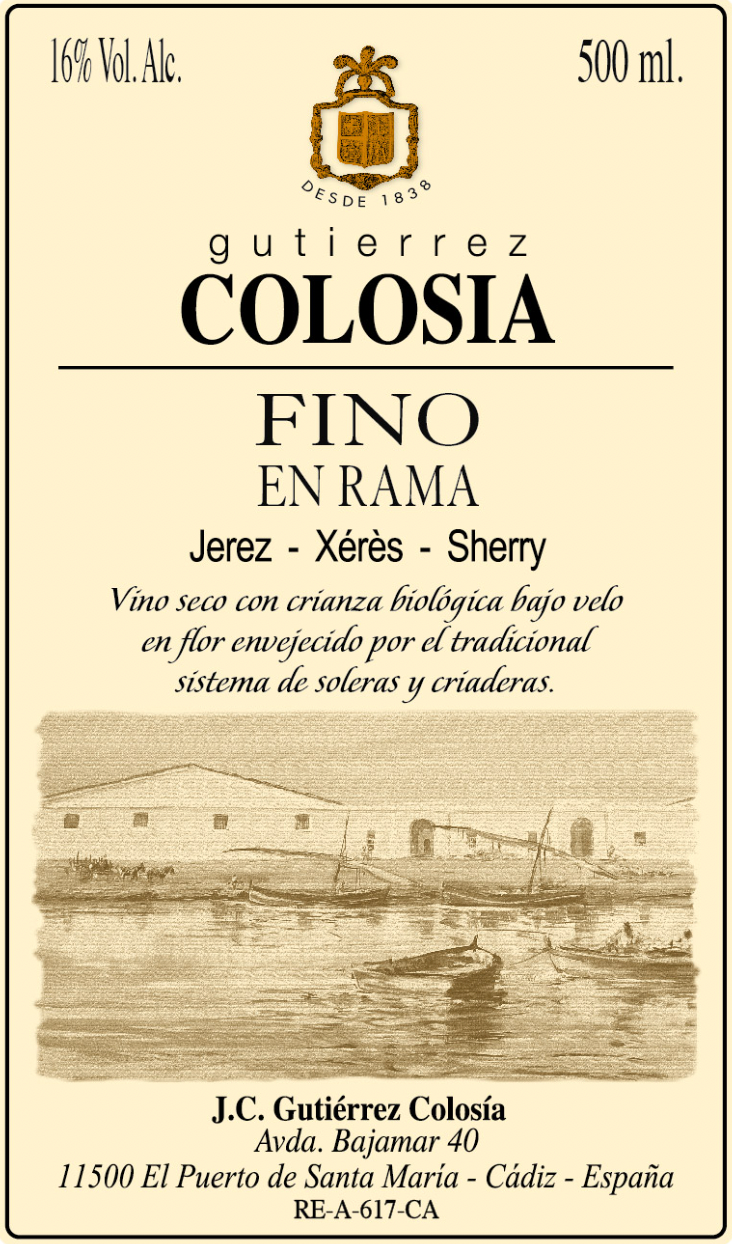 Gutiérrez Colosía, 'Fino en Rama' (16%ABV)