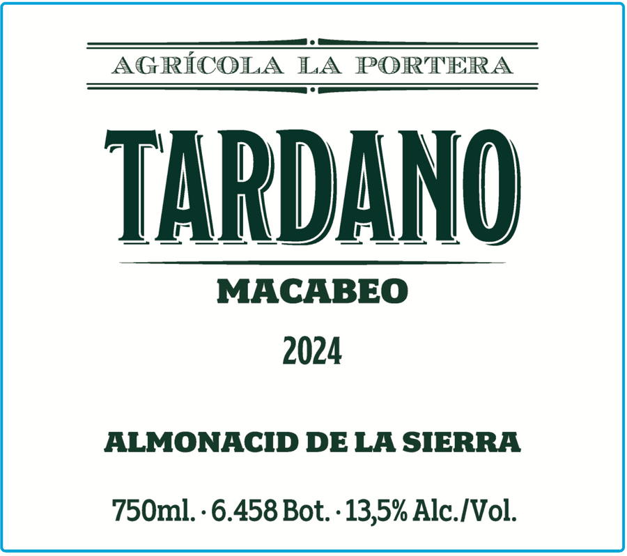 Agrícola La Portera 'Tardano' Blanco